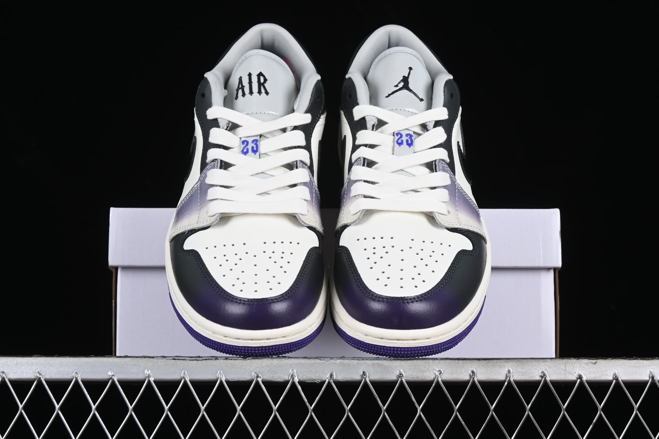 All categories Air Jordan Jordan series basketball shoes Air Jordan 1 Low G version pure original Air Jordan 1 Low "Purple" AJ1 Joe 1 white black purple low-top cultural casual sneakers HF5759-101